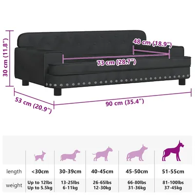 vidaXL lit pour chien Velours vidaXL lit pour chien Velours
