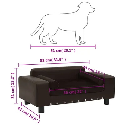 vidaXL canapé pour chien Cuir artificiel vidaXL canapé pour chien Cuir artificiel