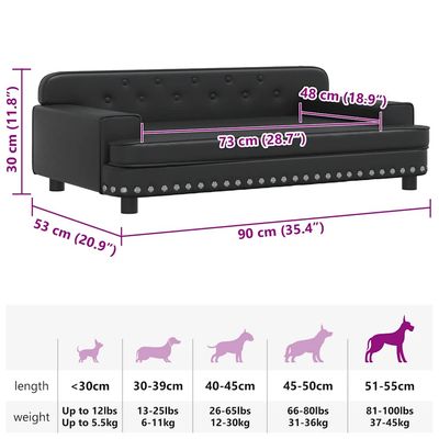 vidaXL lit pour chien Faux cuir