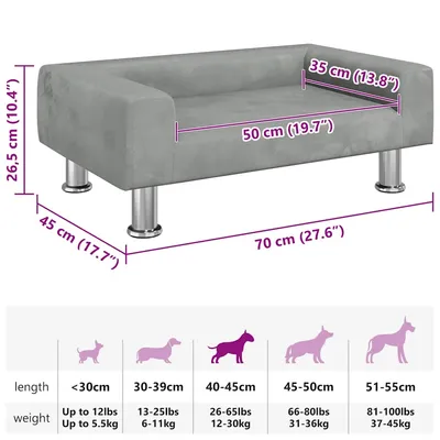 vidaXL lit pour chien Velours vidaXL lit pour chien Velours