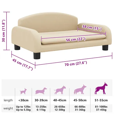 vidaXL lit pour chien Tissu