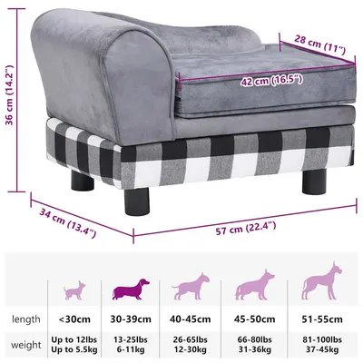 vidaXL canapé pour chien Peluche vidaXL canapé pour chien Peluche