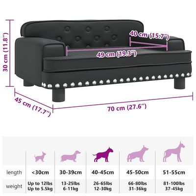 vidaXL lit pour chien Faux cuir