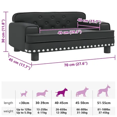 vidaXL lit pour chien Cuir artificiel