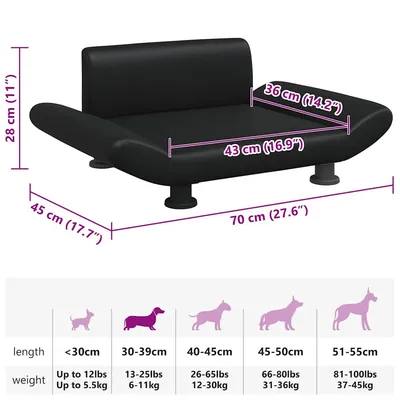 vidaXL lit pour chien Cuir artificiel vidaXL lit pour chien Cuir artificiel
