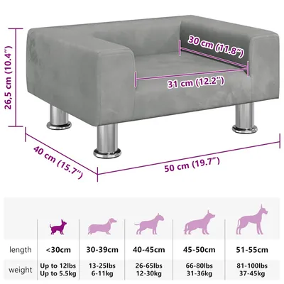 vidaXL lit pour chien Velours