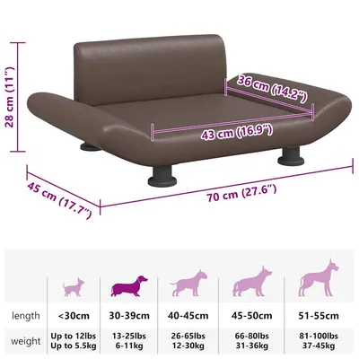 vidaXL lit pour chien Cuir artificiel
