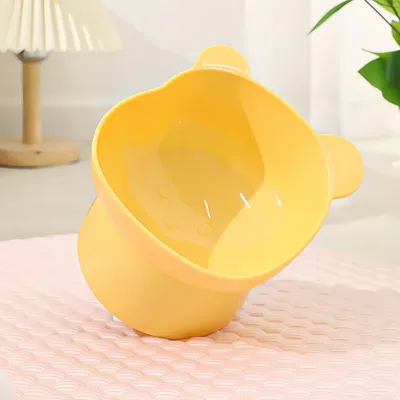 FurryFusion Gamelle inclinée en forme de tête d'ours pour chat