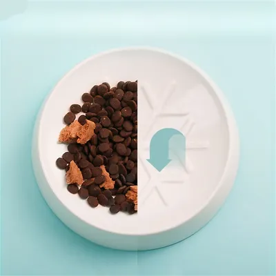 IntiMeg 2 pièces Gamelles pour Chat Snowflake,Barbe anti-toucher