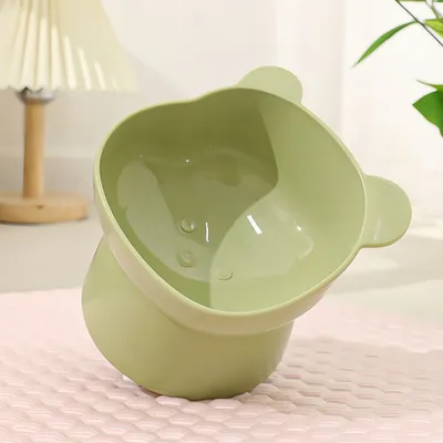 FurryFusion Gamelle inclinée en forme de tête d'ours pour chat