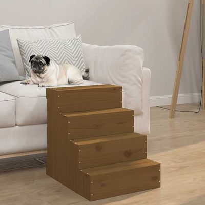 vidaXL escalier pour animaux de compagnie Bois de pin massif