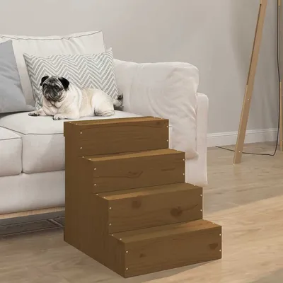 vidaXL escalier pour animaux de compagnie Bois de pin massif
