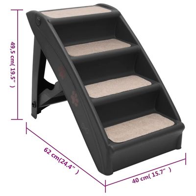 vidaXL escalier pour chien Polypropylène