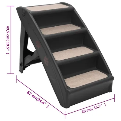 vidaXL escalier pour chien Polypropylène