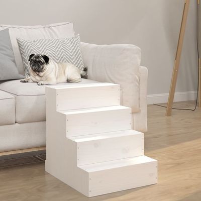 vidaXL escalier pour animaux de compagnie Bois de pin massif