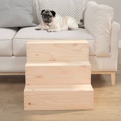 vidaXL escalier pour animaux de compagnie Bois de pin massif