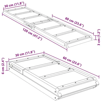 vidaXL rampe pour chien Bois