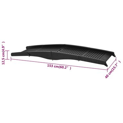 vidaXL rampe pour chien Plastique