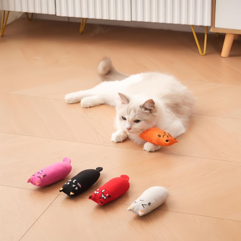 FurryFusion Lot de 5 jouets à l'herbe à chat