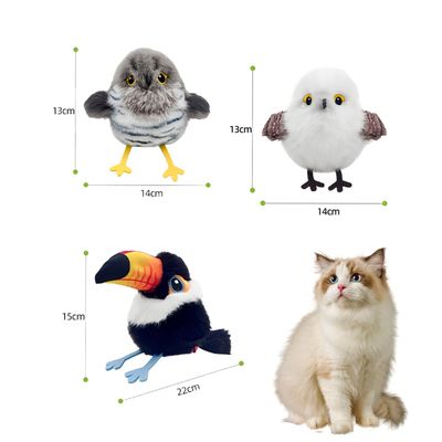 IntiMeg Jouet d'oiseau volant rechargeable pour chat