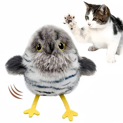 IntiMeg Jouet d'oiseau volant rechargeable pour chat