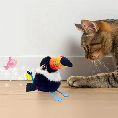 IntiMeg Jouet d'oiseau volant rechargeable pour chat