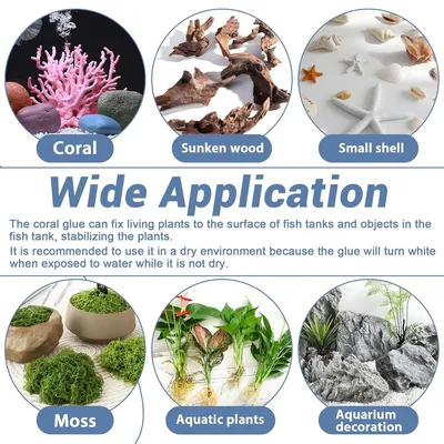 IntiMeg Lot de 5 Colles Coraux pour Aquarium