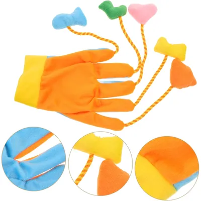 UAMLY Jouet en peluche à cinq doigts pour chat