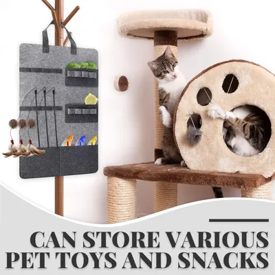 UAMLY Bolsa de almacenamiento colgante para juguetes de gato