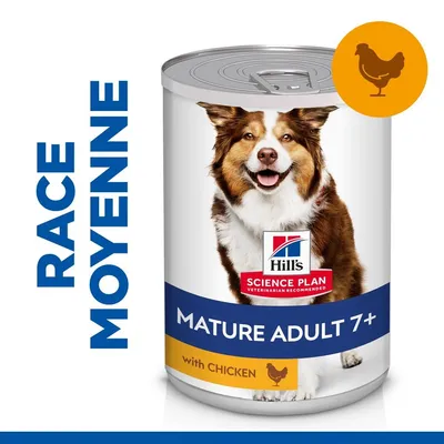 HILL'S -  CHIEN SCIENCE PLAN ADULTE MATURE 7+ POULET (boite)