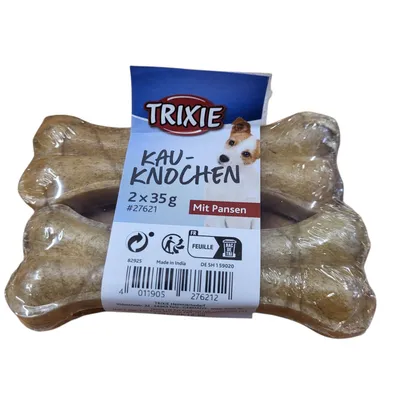 deux Os à mâcher à la panse, 10 cm pour chien deux Os à mâcher à la panse, 10 cm pour chien