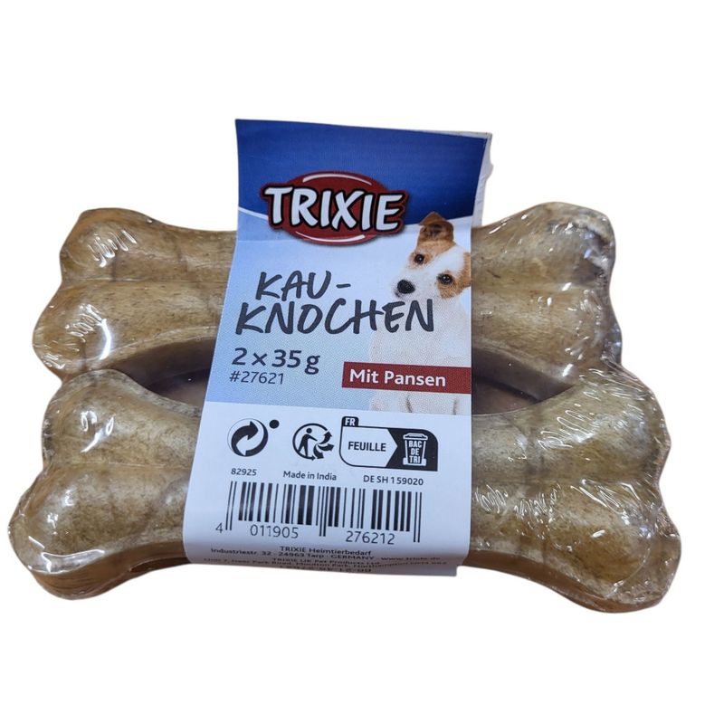 Trixie - deux Os à mâcher à la panse, 9.5 cm pour chien