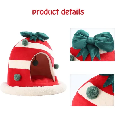 Jolie maison de chat de Noël