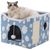Lit pliable pour chat avec griffoir