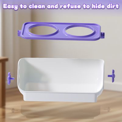 UAMLY Comedero doble para gatos, con altura regulable