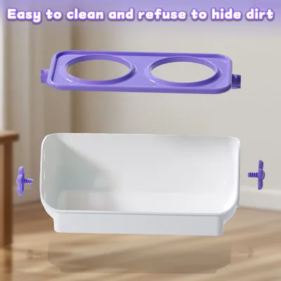 Gamelle double pour chat, réglable en hauteur