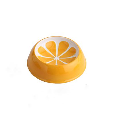 Gamelle en céramique pour chat - orange