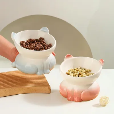 UAMLY Cuenco de cerámica para gatos