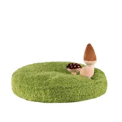 Coussin pour chat décor champignon