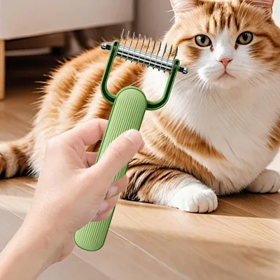 Brosse anti-perte de poils pour chat