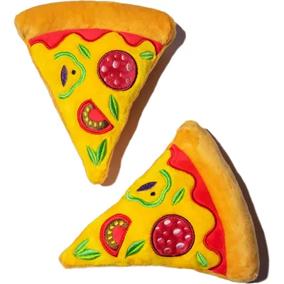 Jouet pour chien en forme de tranche de pizza, peluche couinante
