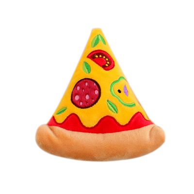 Jouet pour chien en forme de tranche de pizza, peluche couinante