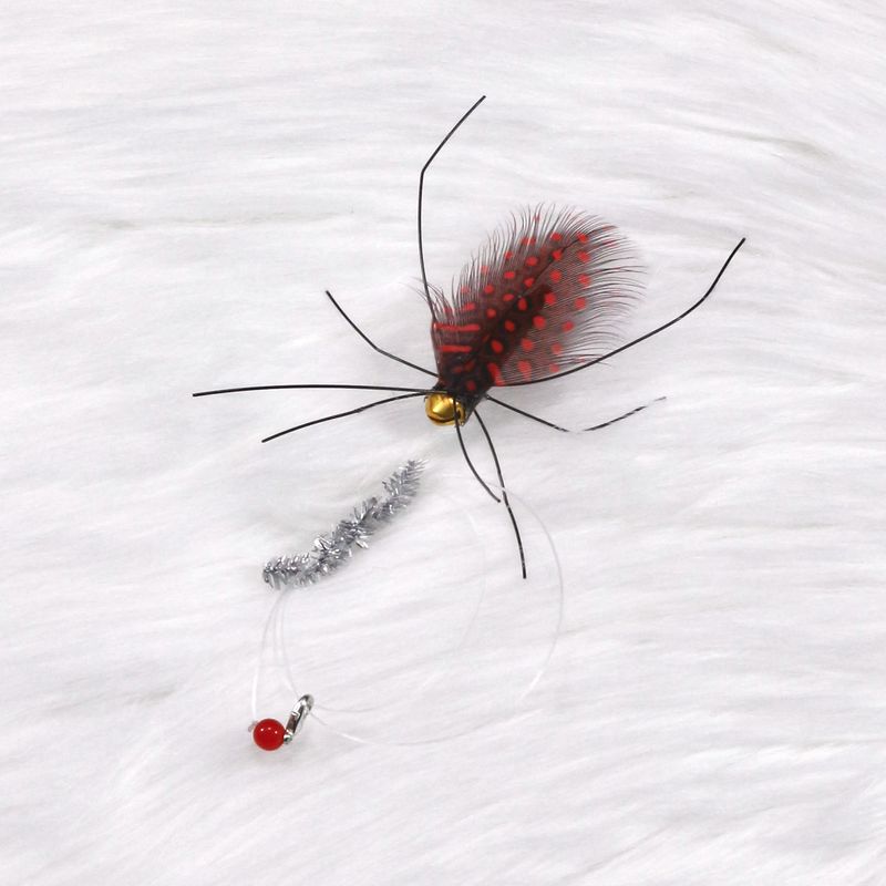 Jouets en plumes pour chatons, insectes artificiels