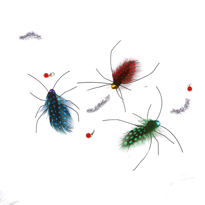 Jouets en plumes pour chatons, insectes artificiels