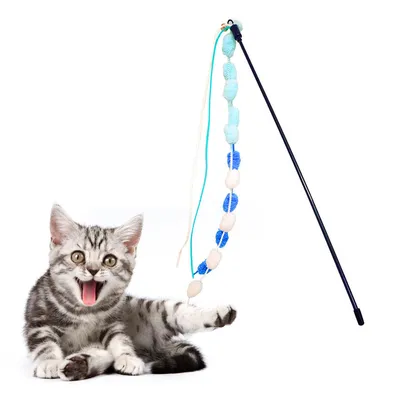 Jouet baguette pour chat avec clochette