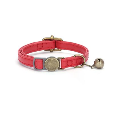 Collier pour chat en cuir de style rétro