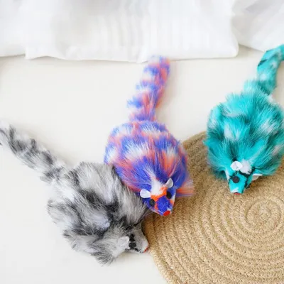 UAMLY Souris en peluche - Jouet pour chat
