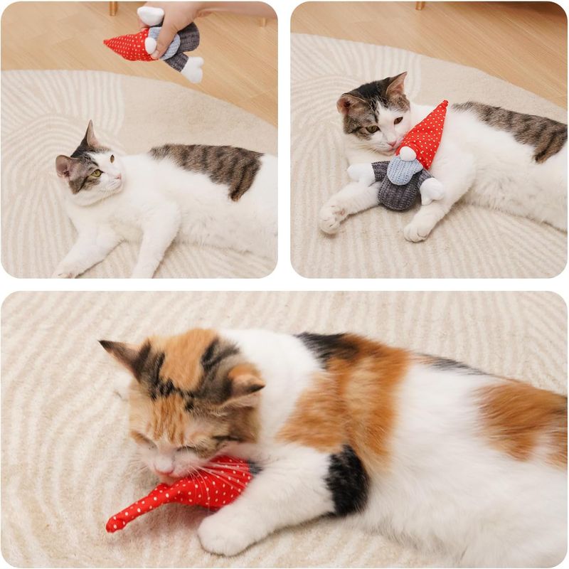 UAMLY Jouets en peluche à l'herbe à chat