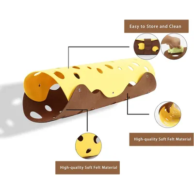 UAMLY Jouet tunnel pliable pour chat