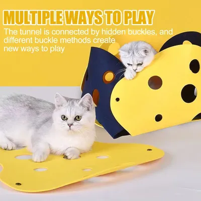 UAMLY Jouet tunnel pliable pour chat